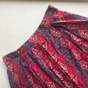 Multi colored box pleat skirt